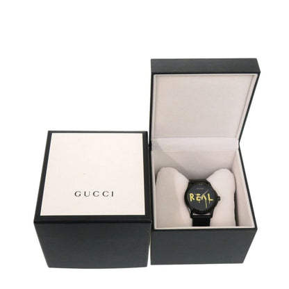 Gucci Timeless Ghost 126.4 SS Rubber Black Quartz Watch Dial — view 2