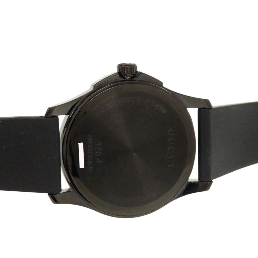 Gucci Timeless Ghost 126.4 SS Rubber Black Quartz Watch Dial — view 7