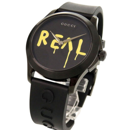 Gucci Timeless Ghost 126.4 SS Rubber Black Quartz Watch Dial — view 5