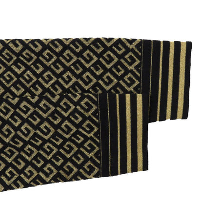 Gucci Square Metallic Neck Cardigan XS Wool Rayon Black Gold — view 7