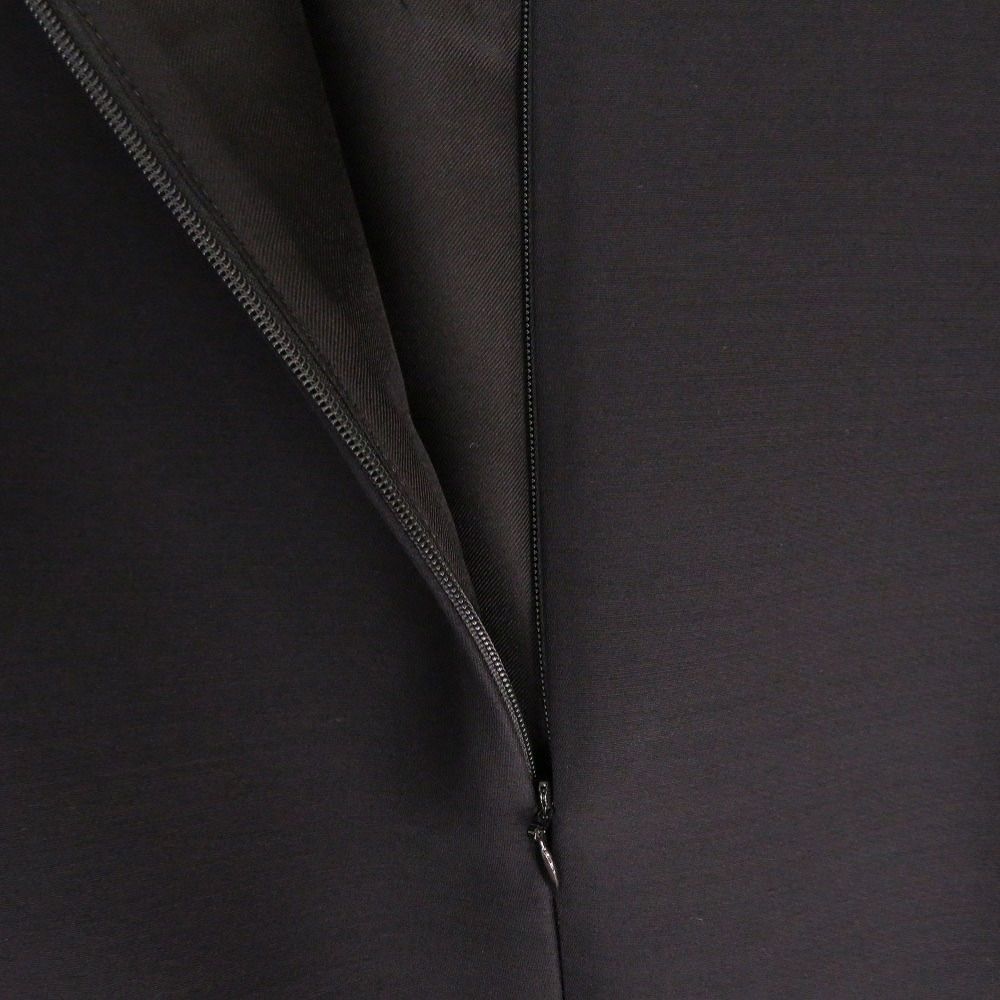 Louis Vuitton Button Tab Pleats Bijou Decoration Dress 36 Xcm Wool Silk Black — view 6