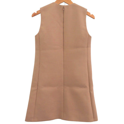 Celine Triomphe Zuminidress Gold yon Beige Dress — view 2