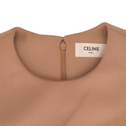 Celine Triomphe Zuminidress Gold yon Beige Dress — view 3