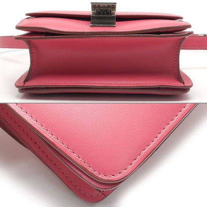 Celine Classic Box Small Leather Shoulder Bag Pink — view 3
