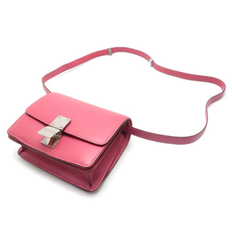 Celine Classic Box Small Leather Shoulder Bag Pink — view 2
