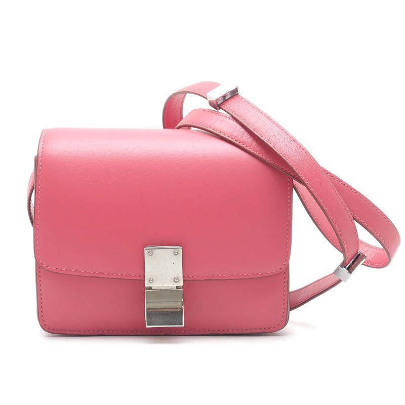 Celine Classic Box Small Leather Shoulder Bag Pink