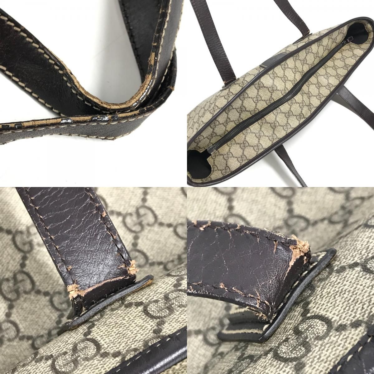 Gucci Shoulder Bag GG Logo Supreme Canvas Beige — view 8