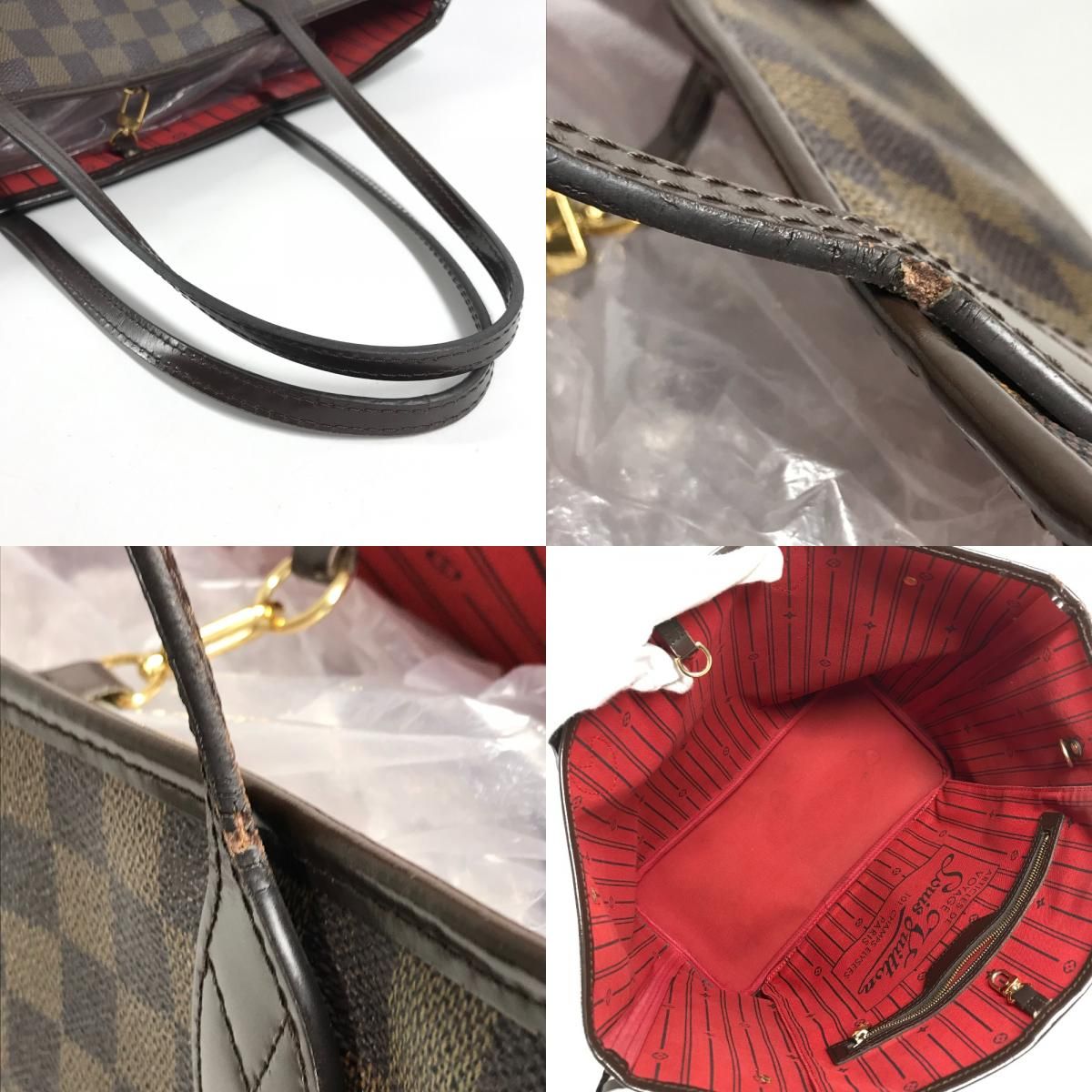Louis Vuitton Tote Neverfull Damier Canvas Ebene Brown — view 8