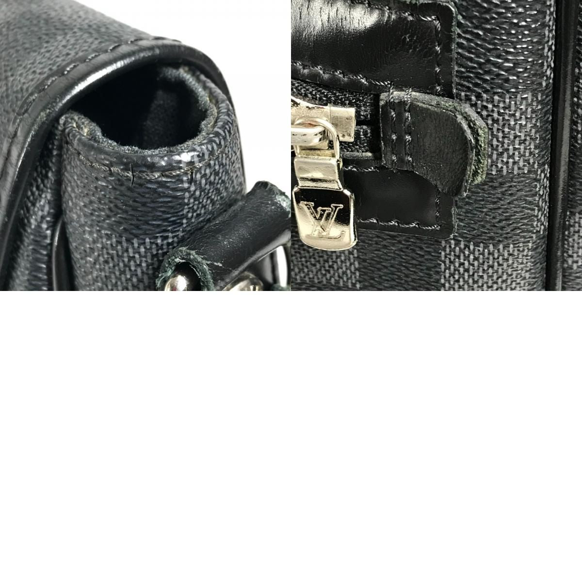 Louis Vuitton Shoulder Bag Daniel Damier Graphite Canvas Black — view 9