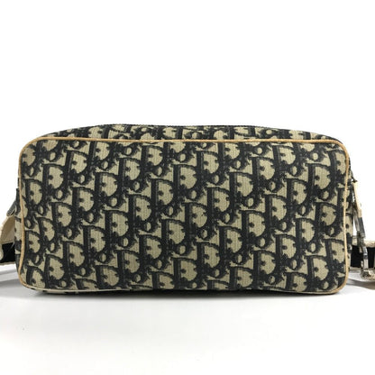 Dior Shoulder Bag Trotter Logo No2 Canvas Suede Black — view 2