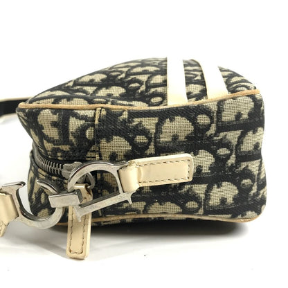 Dior Shoulder Bag Trotter Logo No2 Canvas Suede Black — view 4