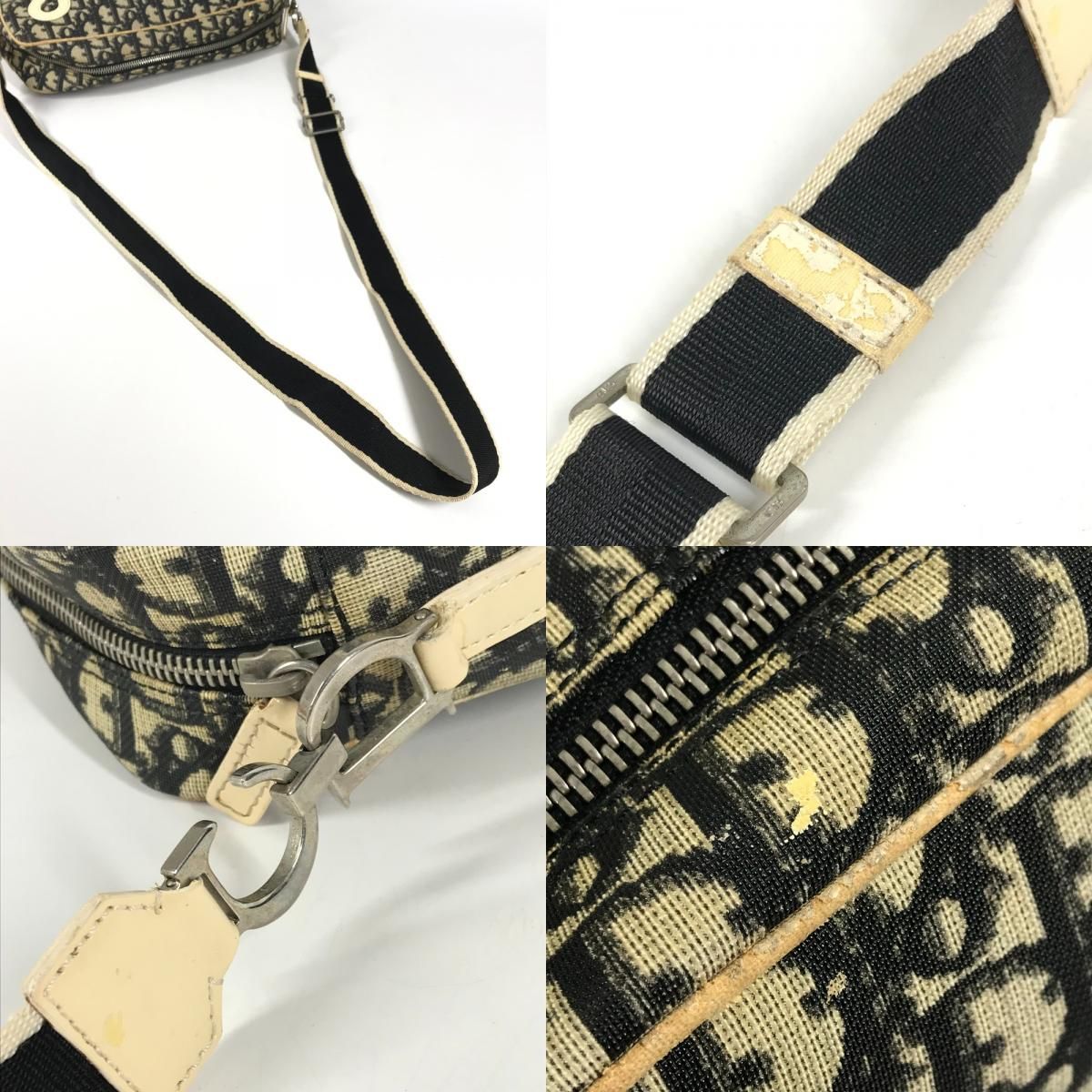 Dior Shoulder Bag Trotter Logo No2 Canvas Suede Black — view 8