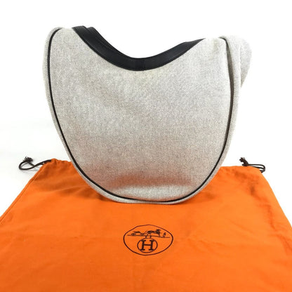 Hermes Shoulder Bag Sac Luco Leather Canvas Navy — view 2