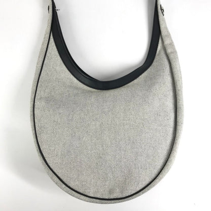 Hermes Shoulder Bag Sac Luco Leather Canvas Navy — view 3