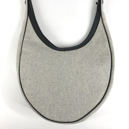 Hermes Shoulder Bag Sac Luco Leather Canvas Navy — view 4