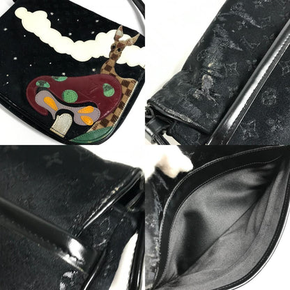 Louis Vuitton Shoulder Bag Comte de Fe Musette Satin Canvas Black — view 9