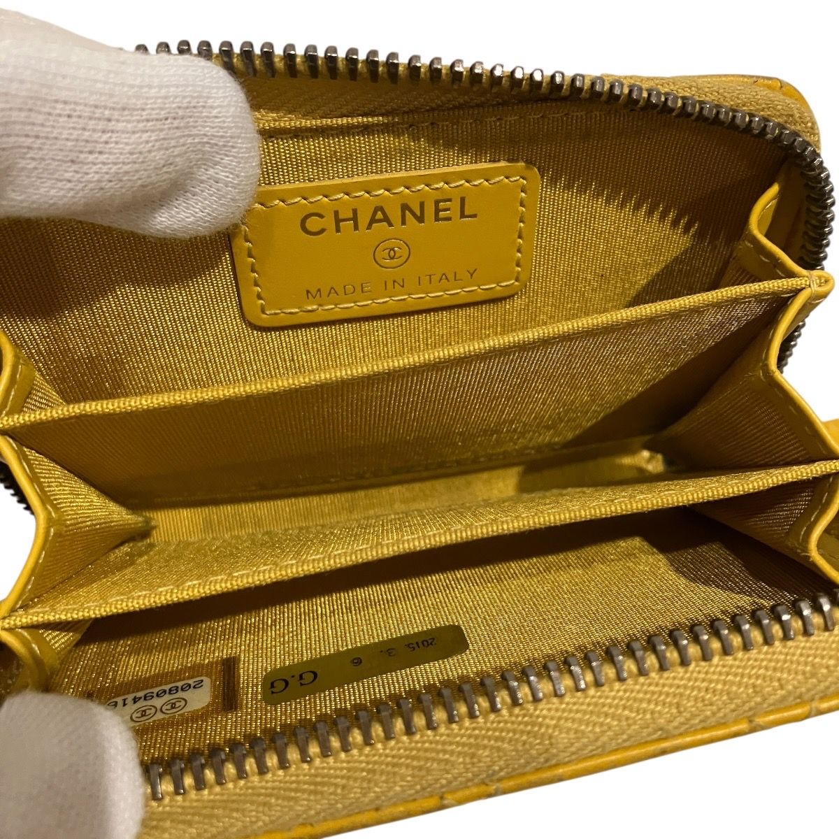 Chanel Quilted Bias Stitch Card Case Leather — view 3