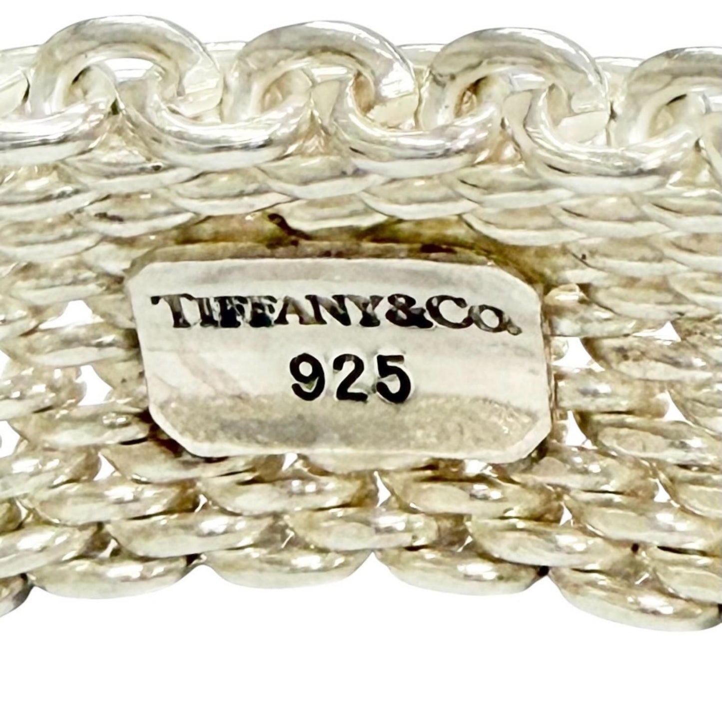Tiffany & Co Somerset 925 Mesh Bangle Bracelet Silver Recommended — view 4