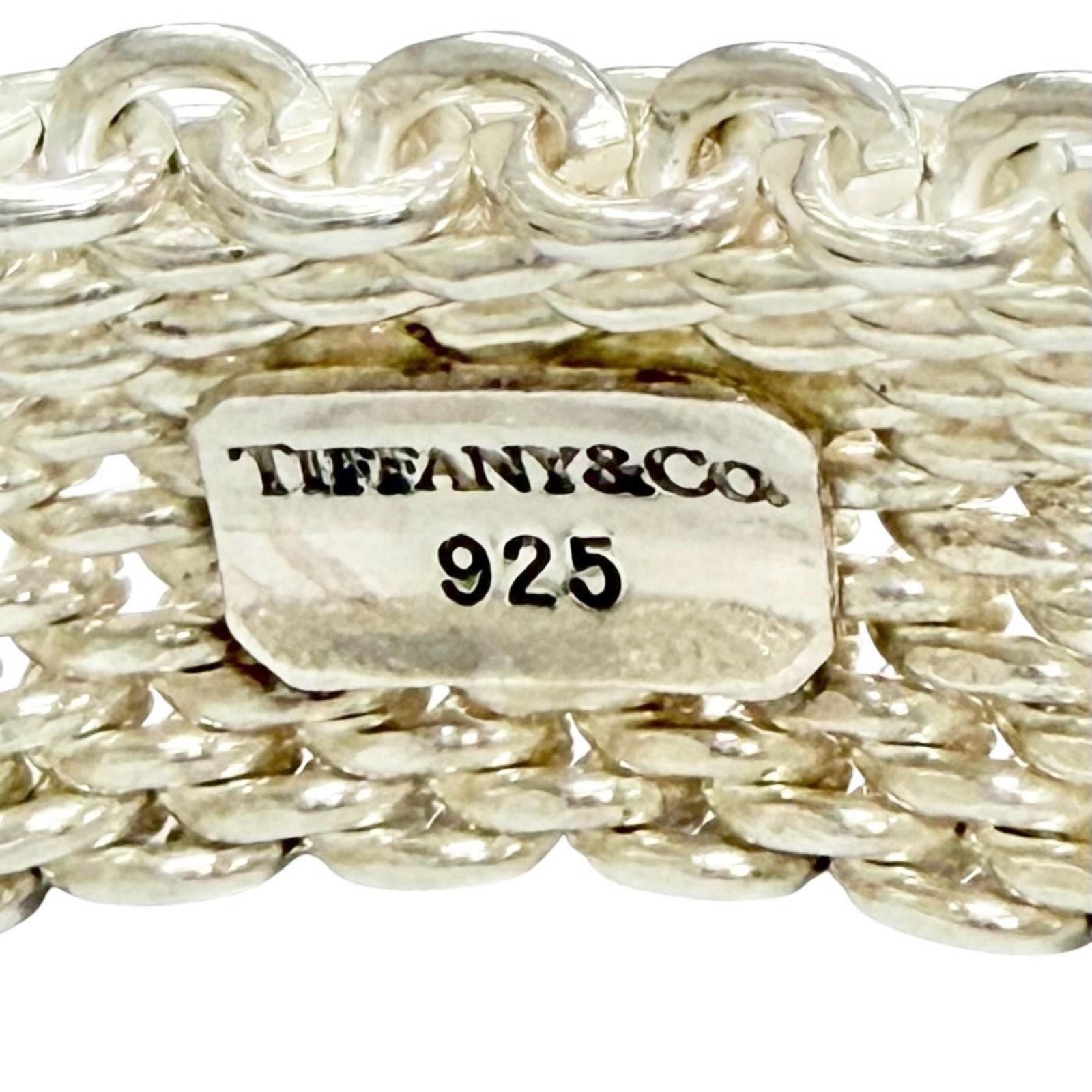 Tiffany & Co Somerset 925 Mesh Bangle Bracelet Silver Recommended — view 4
