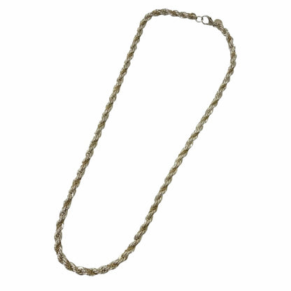 Tiffany & Co 750 Twist Chain Screw Necklace Silver Gold — view 3