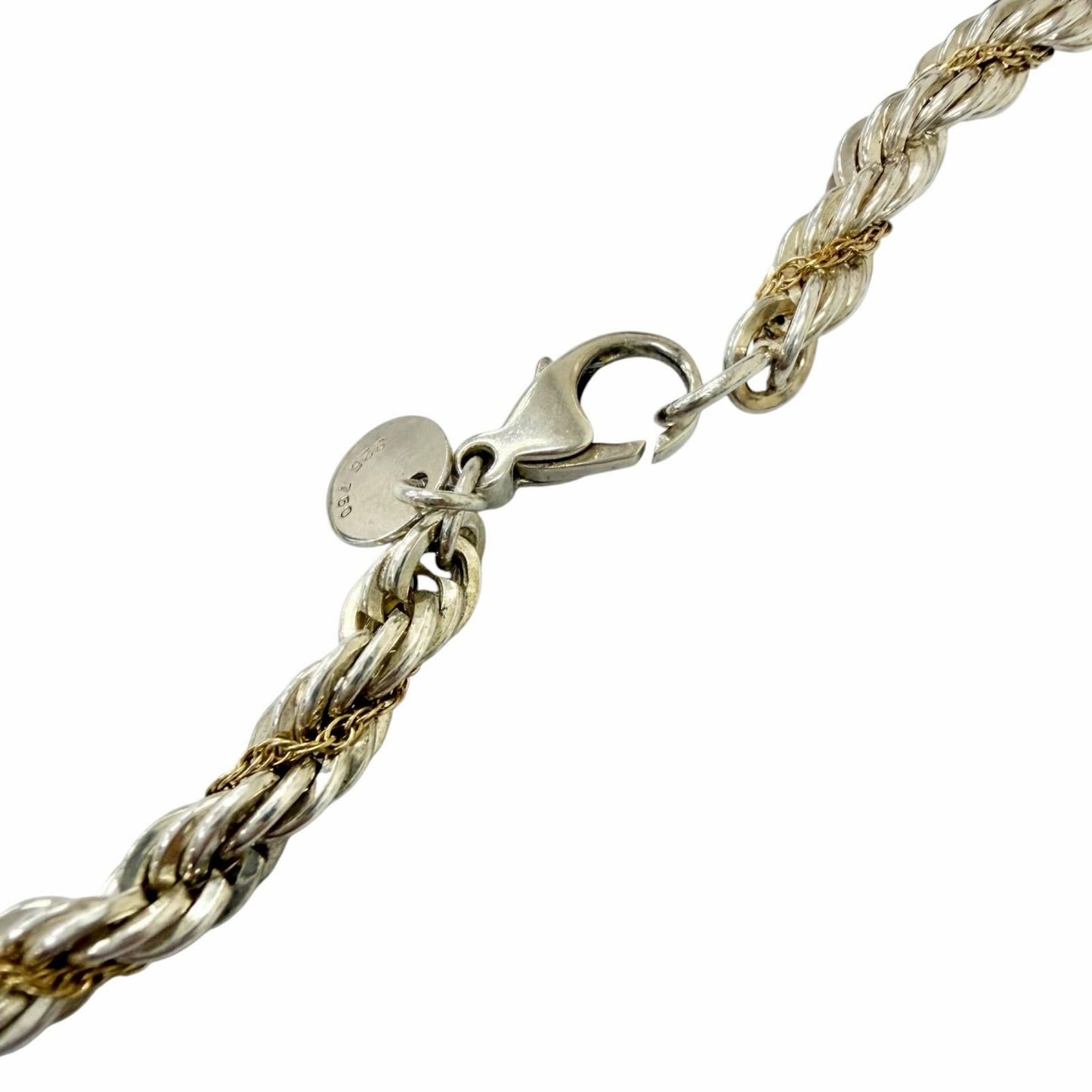 Tiffany & Co 750 Twist Chain Screw Necklace Silver Gold — view 5