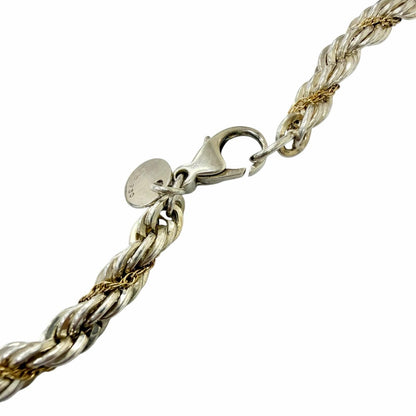Tiffany & Co 750 Twist Chain Screw Necklace Silver Gold — view 5