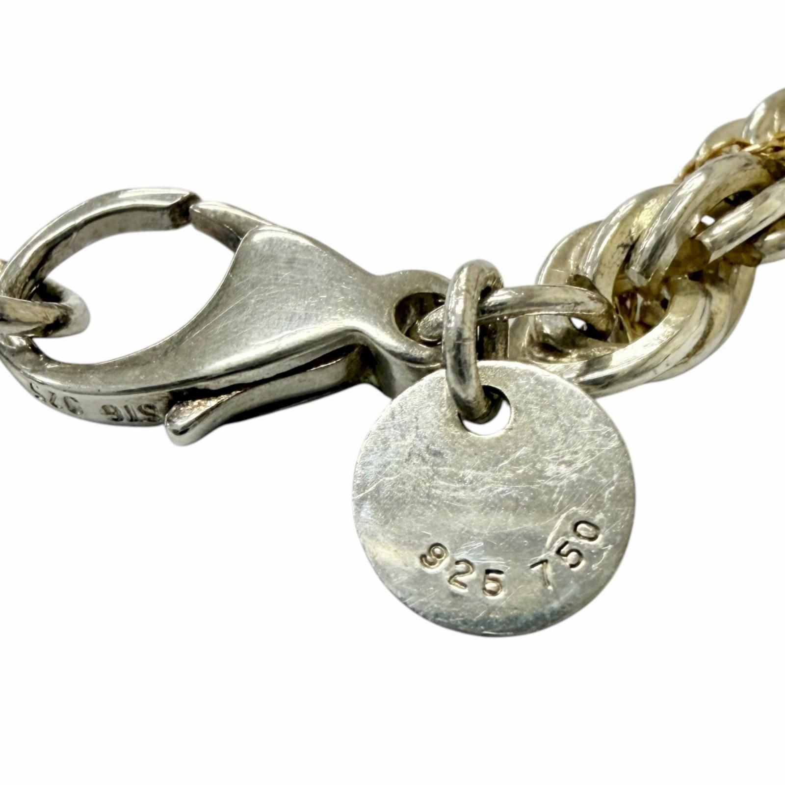 Tiffany & Co 750 Twist Chain Screw Necklace Silver Gold — view 7