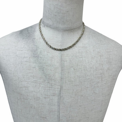 Tiffany & Co 750 Twist Chain Screw Necklace Silver Gold — view 2
