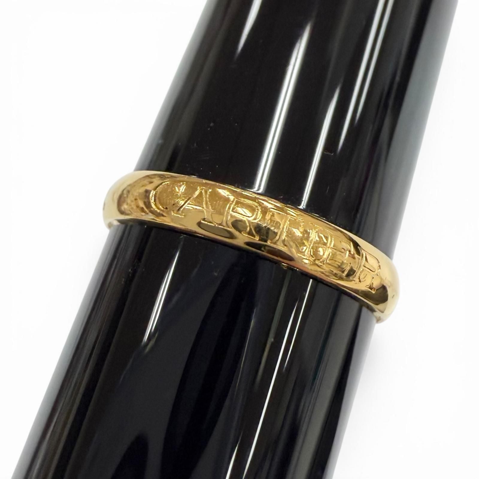 Cartier Diavolo de Blue Gemstone Twist Ballpoint Pen Black Gold Handwriting — view 6