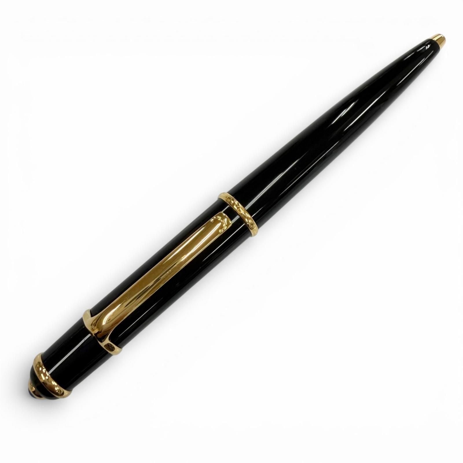 Cartier Diavolo de Blue Gemstone Twist Ballpoint Pen Black Gold Handwriting — view 2
