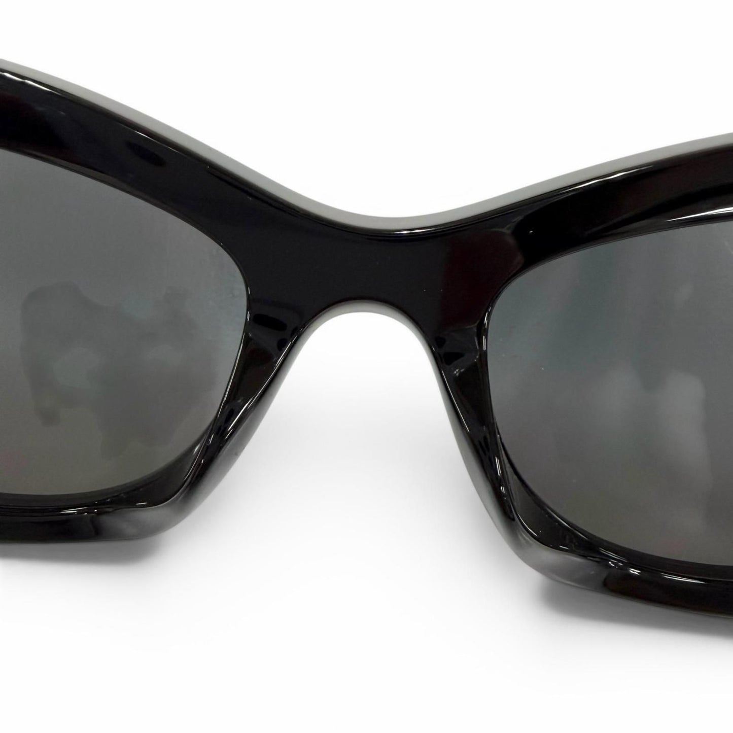 Chanel Cat Eye Side Logo Sunglasses Black Gold Demo Lens Eyewear — view 7