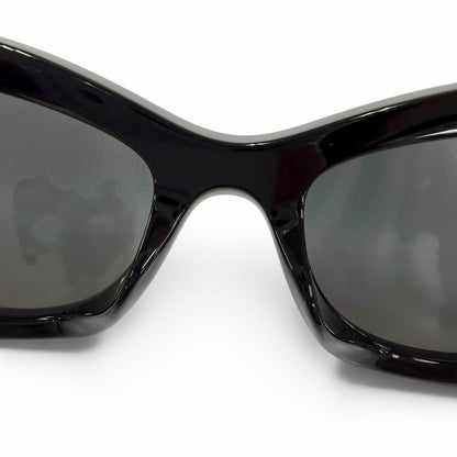 Chanel Cat Eye Side Logo Sunglasses Black Gold Demo Lens Eyewear — view 7
