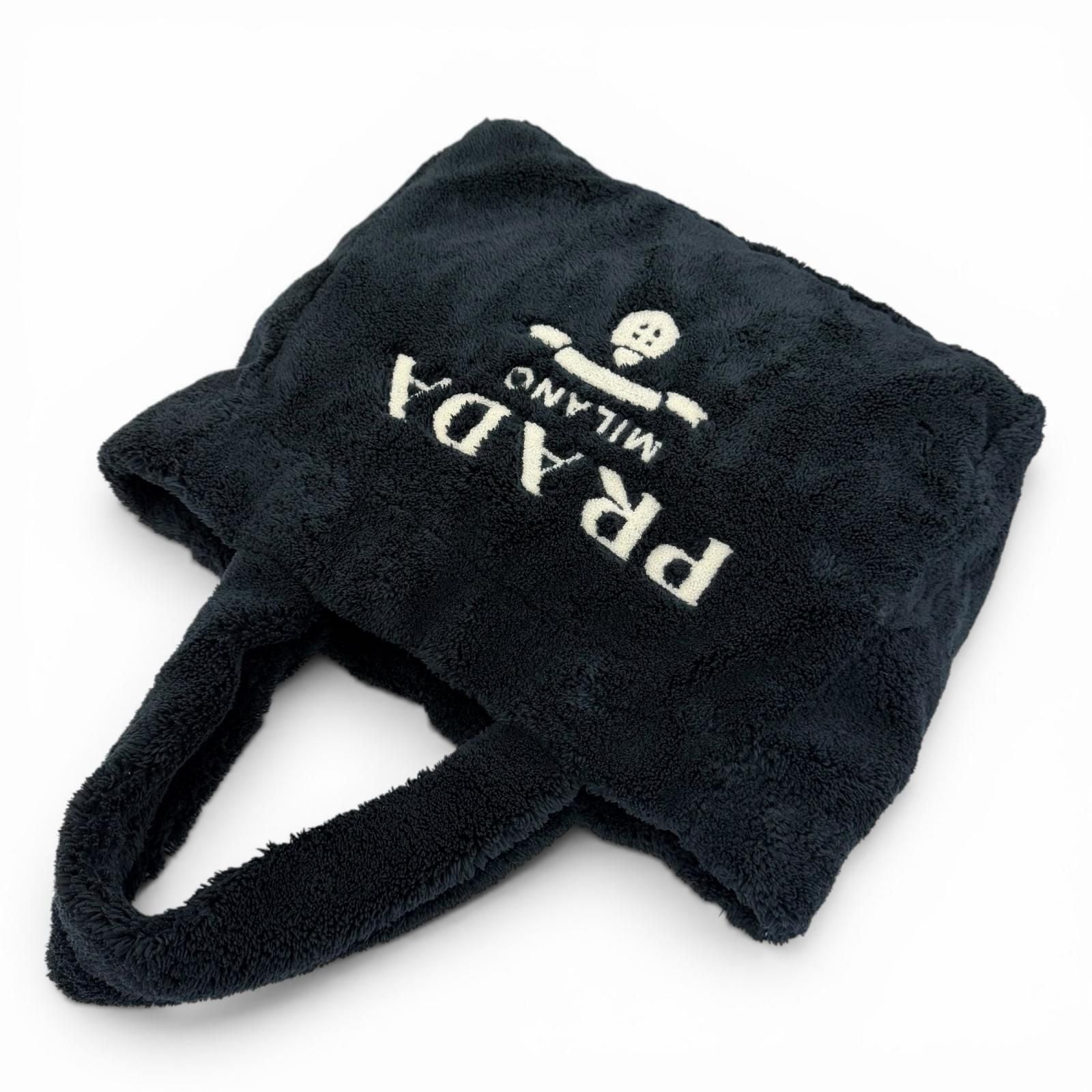 Prada Terry Tote Logo Dark Navy — view 4