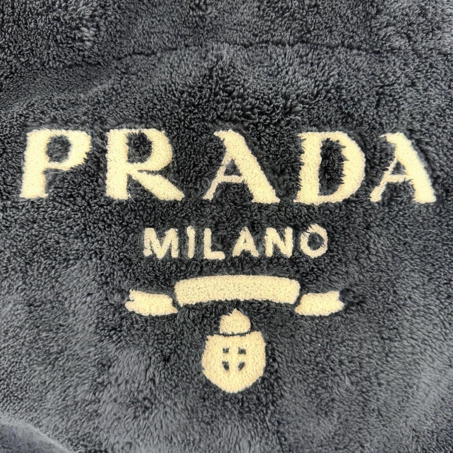Prada Terry Tote Logo Dark Navy — view 8