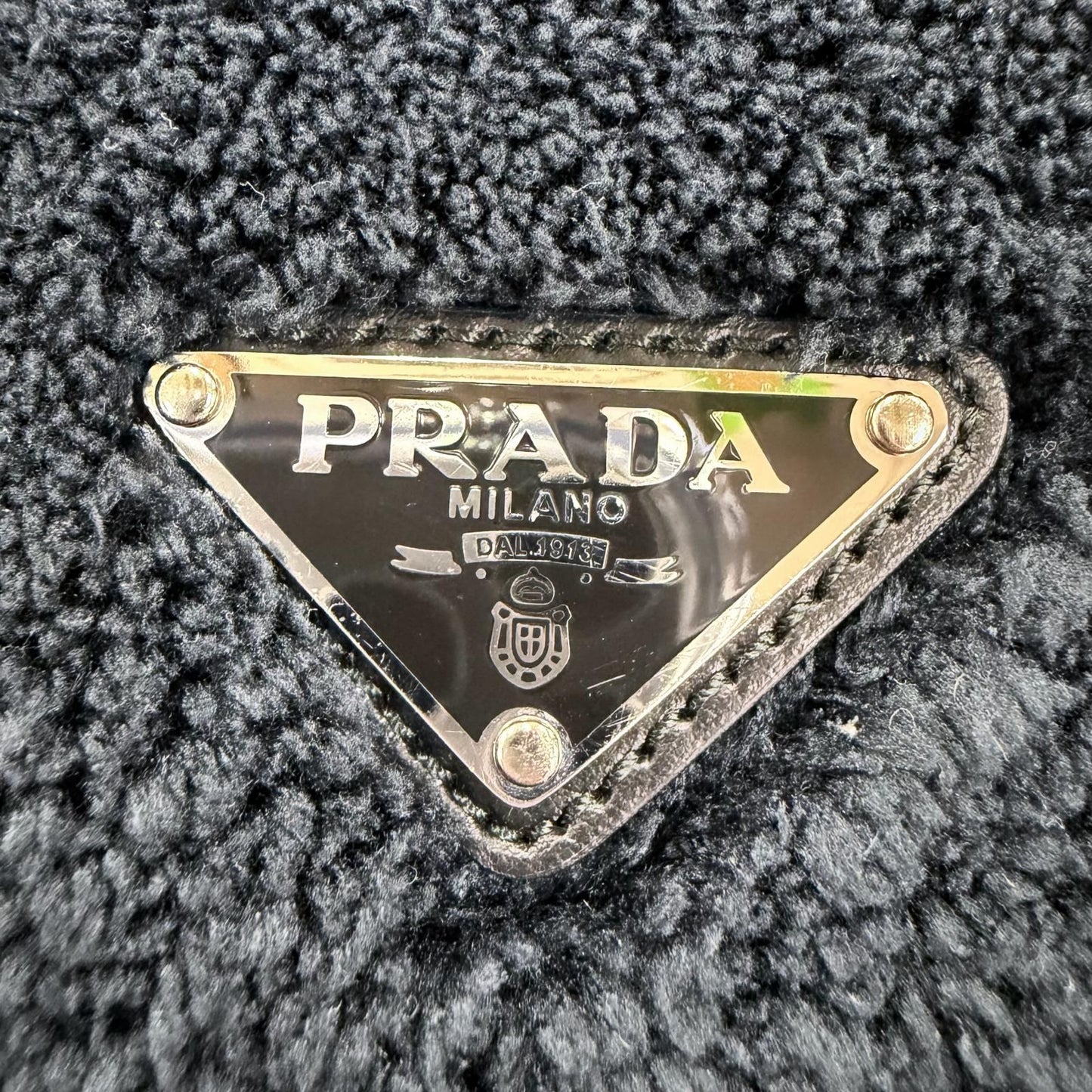 Prada Terry Tote Logo Dark Navy — view 9