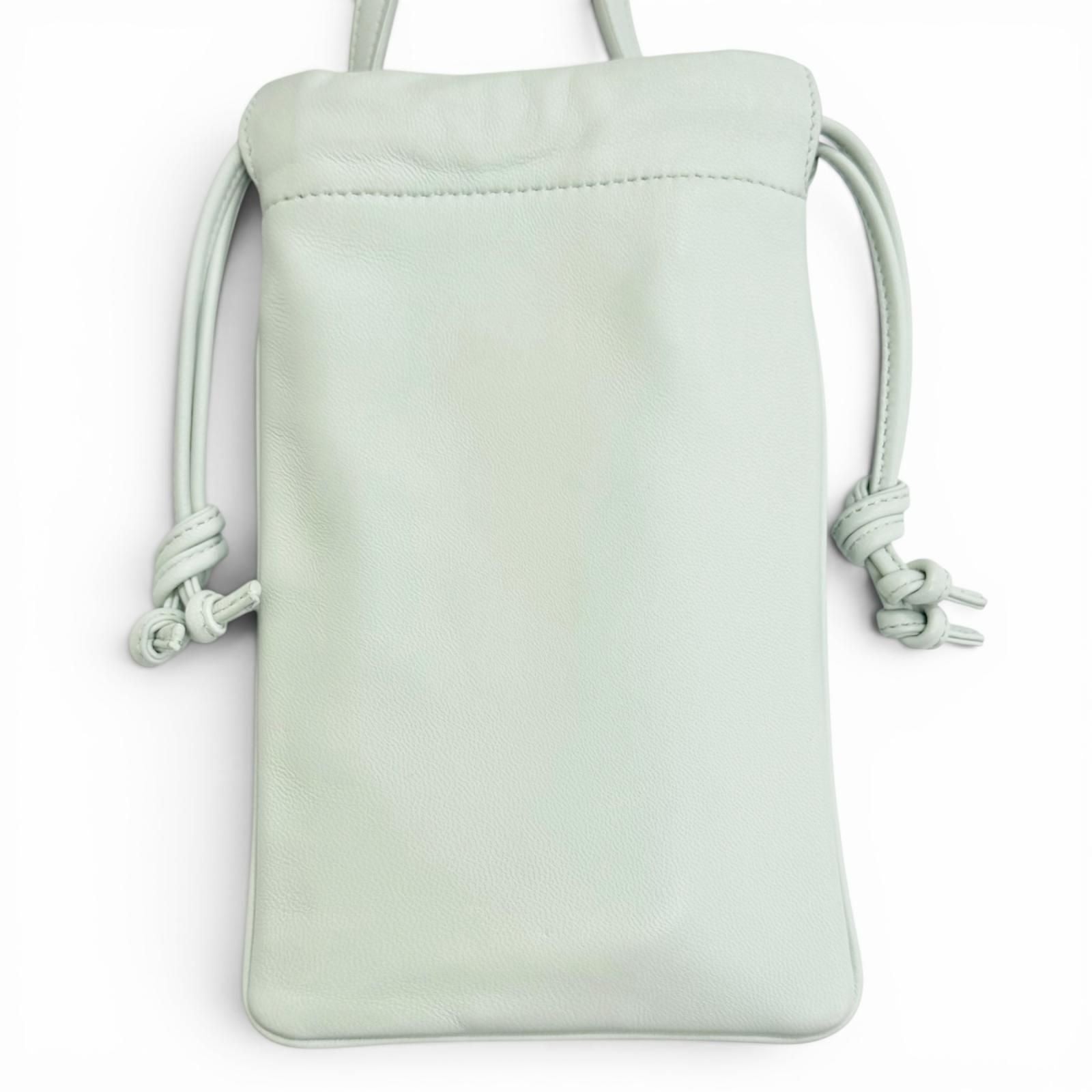 Celine Leather Cuill Triomphe Drawstring Mobile Pouch Phone Case Shoulder — view 3