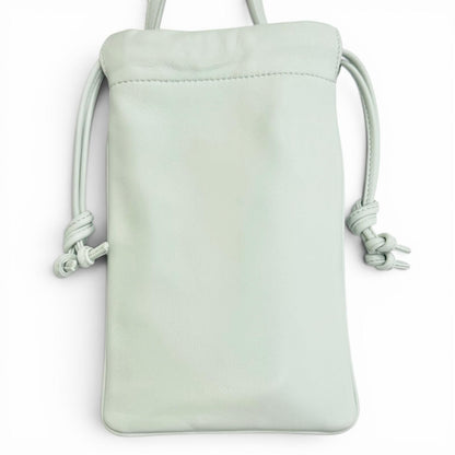 Celine Leather Cuill Triomphe Drawstring Mobile Pouch Phone Case Shoulder — view 3