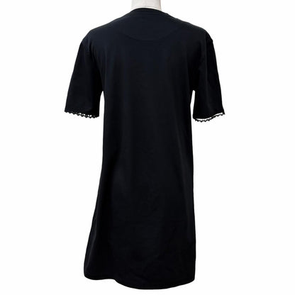 Hermes Cotton 100% Palefroi Calf Lace Short Sleeve T-Shirt Dress Black 34 — view 3