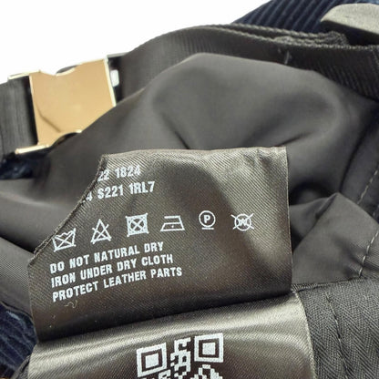 Prada Corduroy Triangle Logo Plate Shoulder Strap Overalls Navy 48 — view 8