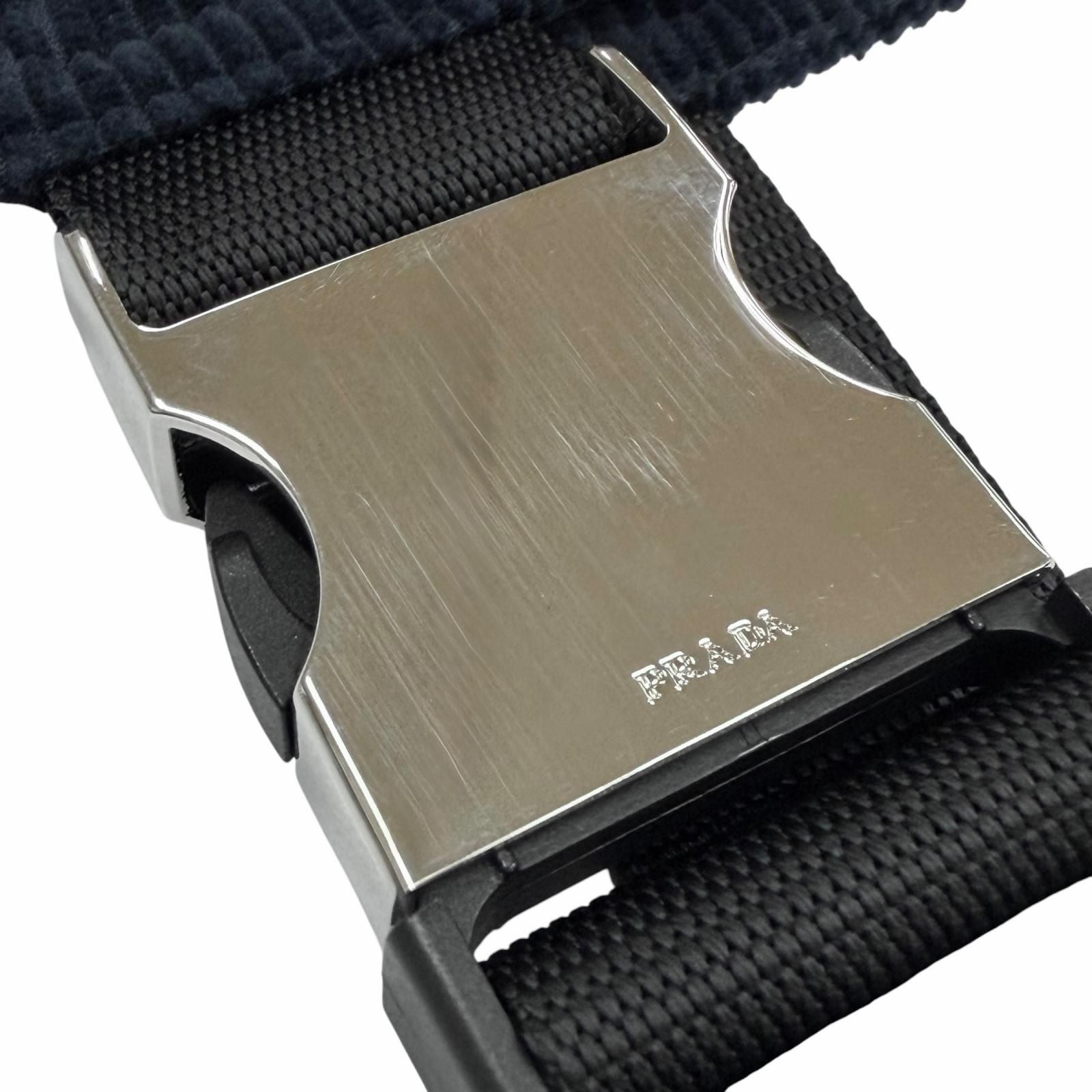 Prada Corduroy Triangle Logo Plate Shoulder Strap Overalls Navy 48 — view 6