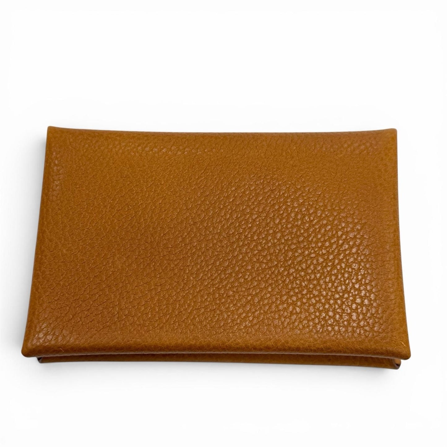 Hermes Calvi Veau Epsom Gold Bifold Coin Case Card