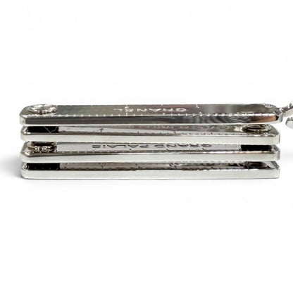 Chanel Log Major CC Logo Necklace Silver — view 6