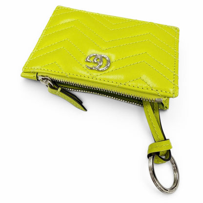 Gucci GG Marmont Double Leather Key Case Key Ring Coin Light Green Key Holder — view 4