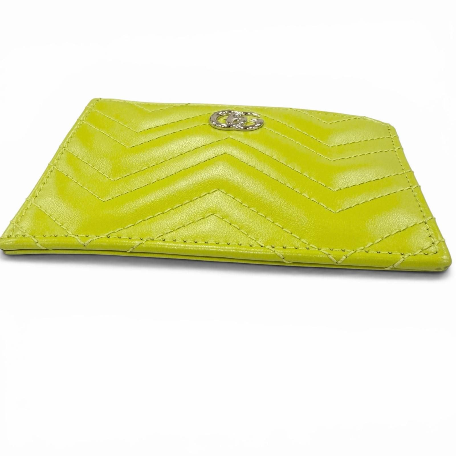 Gucci GG Marmont Double Leather Key Case Key Ring Coin Light Green Key Holder — view 5