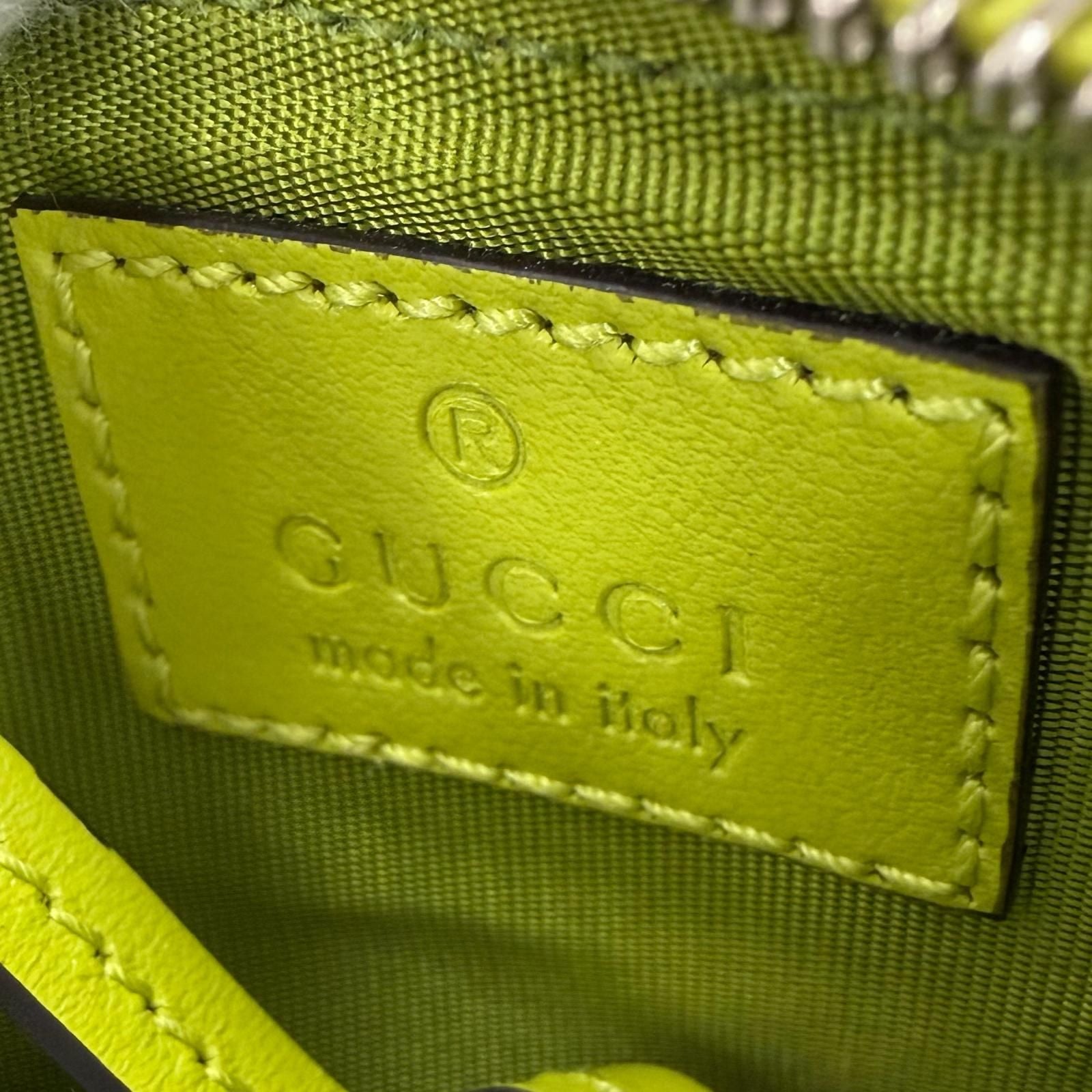 Gucci GG Marmont Double Leather Key Case Key Ring Coin Light Green Key Holder — view 9
