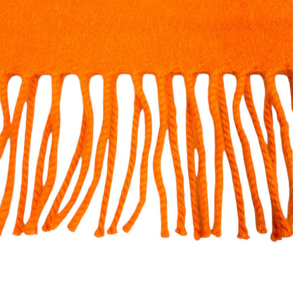 Hermes Cashmere Purchased in June Orange Badge Sowa Logo Embroidered Scarf with — view 5