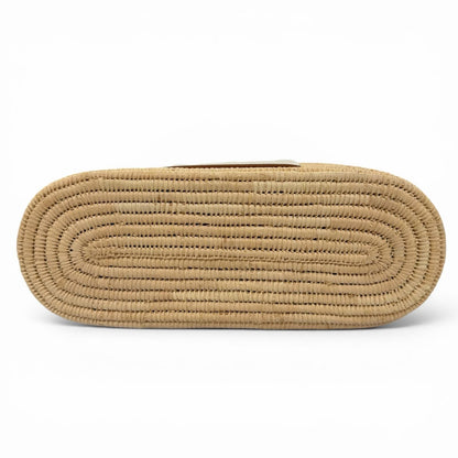 Loewe Anagram Square Basket Small Bag Raffia Leather Handbag Natural White — view 4