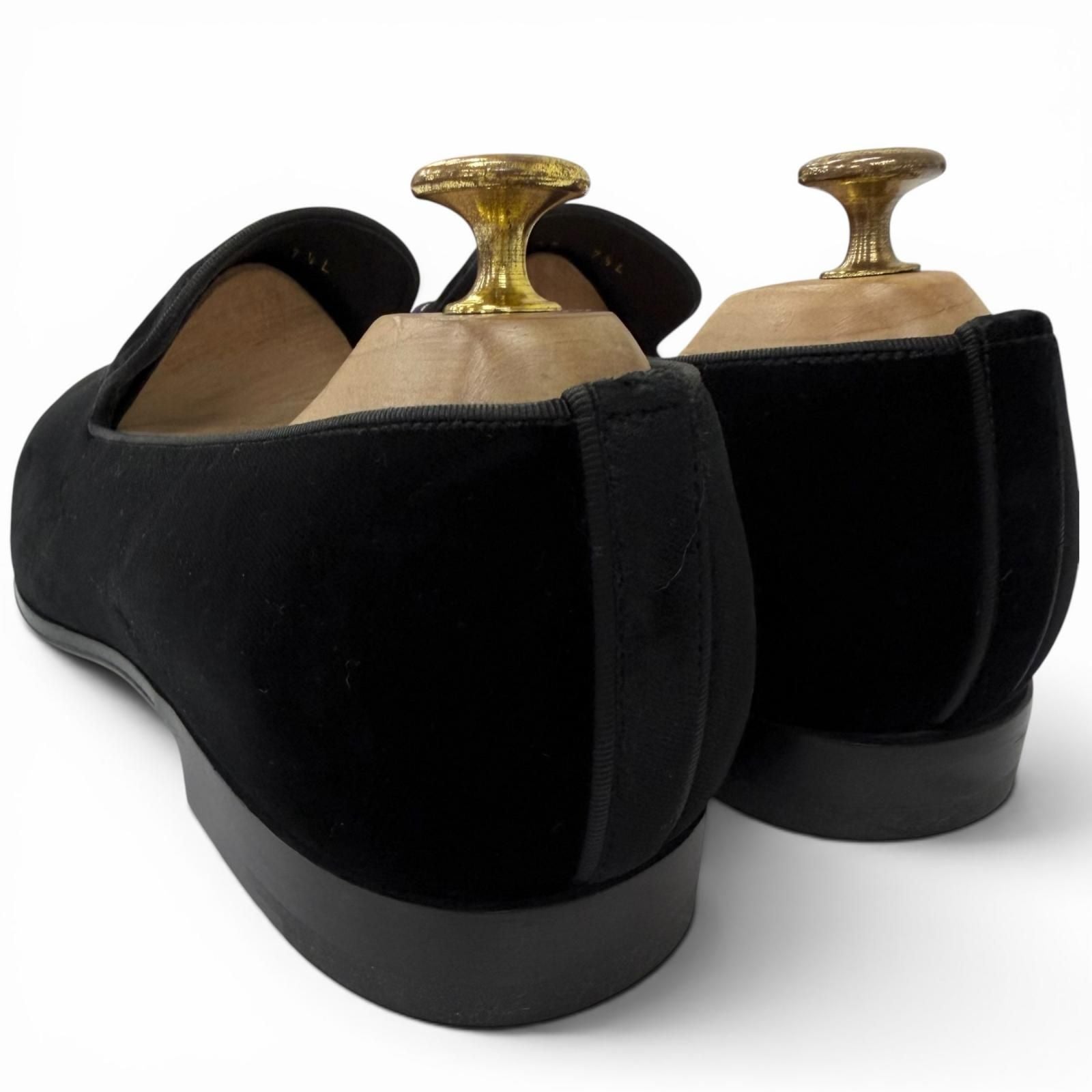 Louis Vuitton Velour Leather Logo Embroidery Slip on Moccasins Loafers Flat — view 5