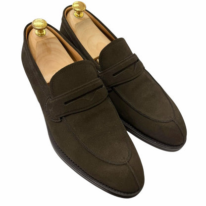 Louis Vuitton Sorbonne Loafers Suede Leather Goodyear Flex Moccasins Charcoal 8 — view 3