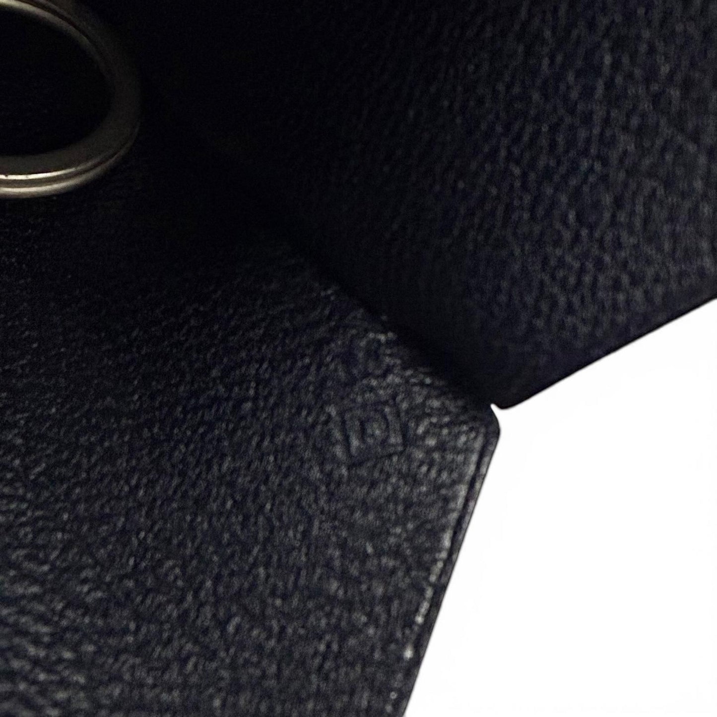 Hermes Vintage Leather Silver Martin Margiela Era Clochette Necklace Navy — view 7